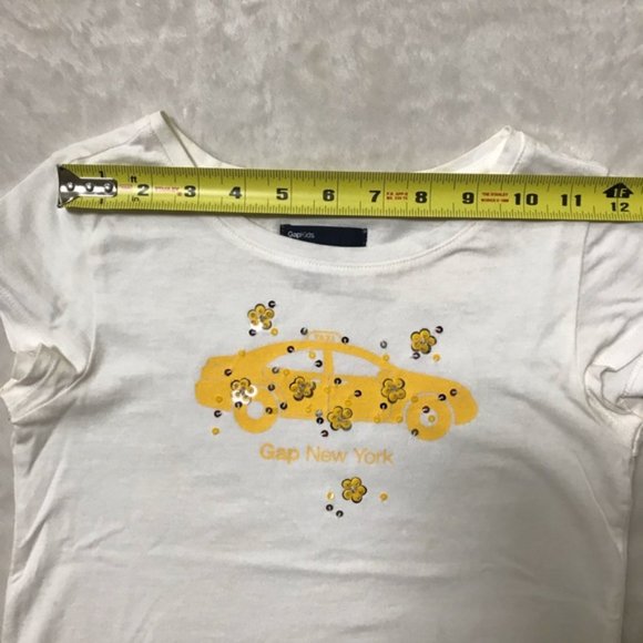 Gap Girl New York Taxi T shirt -size M (8) - Picture 4 of 7